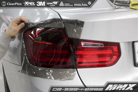 BMW 320d 에이버리 카본 실내랩핑 작업과 라이트필름 작업 / 성동구 용답동