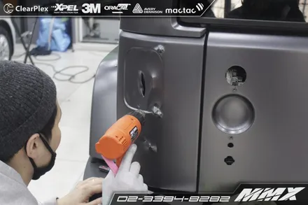 랭글러 사하라 전체랩핑 : 1080 사틴 다크그레이 / 성동구 용답동
