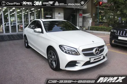 벤츠 C220d  전체랩핑 화이트 / 성동구 용답동