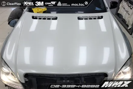 벤츠 S500 랩핑제거 및 재시공 / 성동구 용답동
