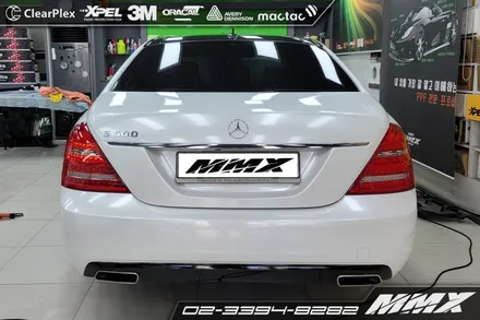 벤츠 S500 랩핑제거 및 재시공 / 성동구 용답동