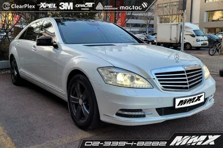 벤츠 S500 랩핑제거 및 재시공 / 성동구 용답동