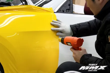 bmw 328i 자동차 랩핑 에이버리 다크옐로우로 슈퍼카같이~ / 성동구 용답동