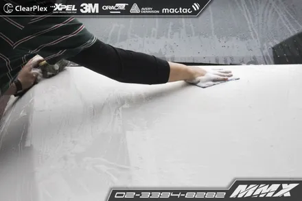C63 AMG 사틴블랙 전체랩핑과 레드 포인트 / 성동구 용답동