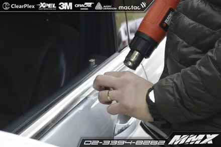 벤츠 S600 화이트펄 전체랩핑 보험처리로 간편수리 / 성동구 용답동