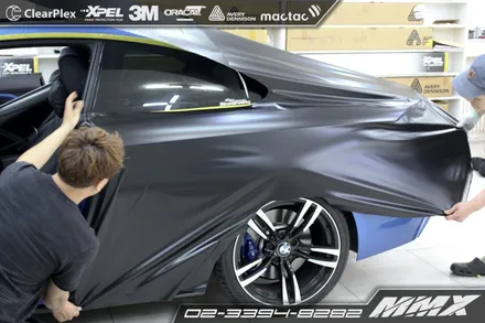 BMW M4 사틴블랙 [성동구 전체랩핑 MMX] / 성동구 용답동