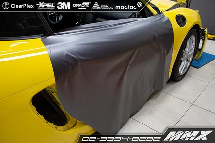 포르쉐 카이맨 전체랩핑 3M 사틴다크그레이 MMX / 성동구 용답동