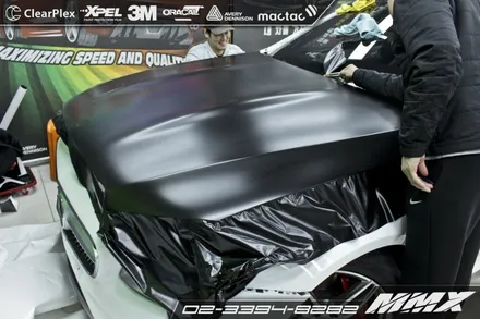 벤츠 E220d 전체랩핑 에이버리슈프림 사틴블랙! / 성동구 용답동