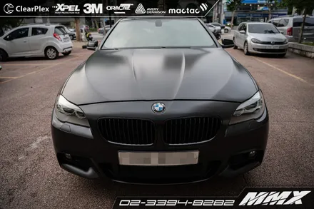 BMW 550d 전체랩핑 에이버리데니슨 사틴블랙 mmx / 성동구 용답동