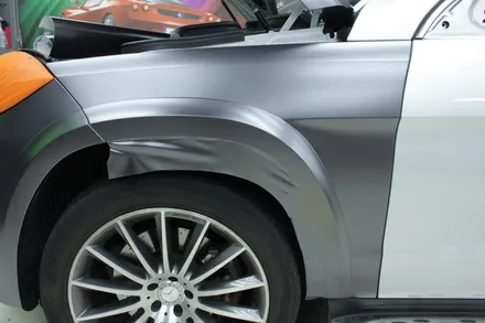 벤츠 GLS500 사틴다크그레이 전체랩핑 시공. / 성동구 용답동