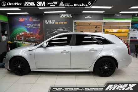 캐딜락 CTS 왜건 부분랩핑 크롬죽이기 CADILAC CTS WAGON / 성동구 용답동