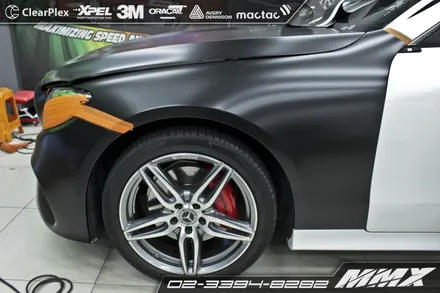 벤츠 E220d 전체랩핑 에이버리슈프림 사틴블랙! / 성동구 용답동