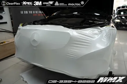 벤츠 E클래스 전체랩핑 에이버리데니슨 화이트펄 MMX / 성동구 용답동