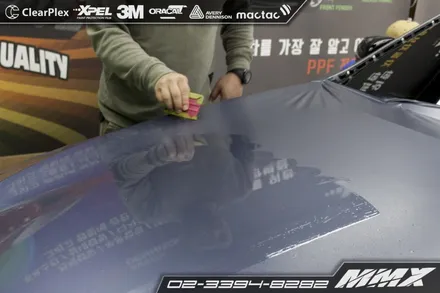 제네시스 G380 전체랩핑 사틴 메탈릭 그레이 블루 / 성동구 용답동