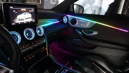 벤츠 C 클래스 쿠페 LED 송풍구 무빙 앰비언트 아산 배방 천안 종합선물세트