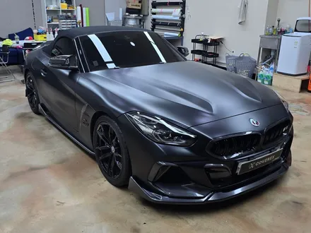 영종도자동차랩핑 BMW Z4 전체랩핑 오토벨벳필름 사틴 블랙 / 인천 서구 경서동