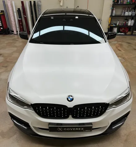 안양랩핑 BMW G30 530i 전체랩핑 에이버리 사틴 화이트 / 인천 서구