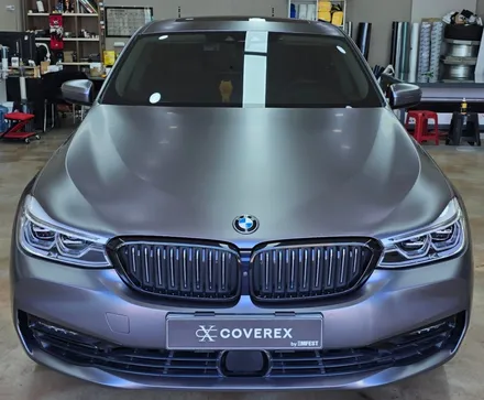 인천자동차랩핑 BMW 6GT 전체랩핑 3M필름 사틴 다크 그레이 / 인천 서구 경서동