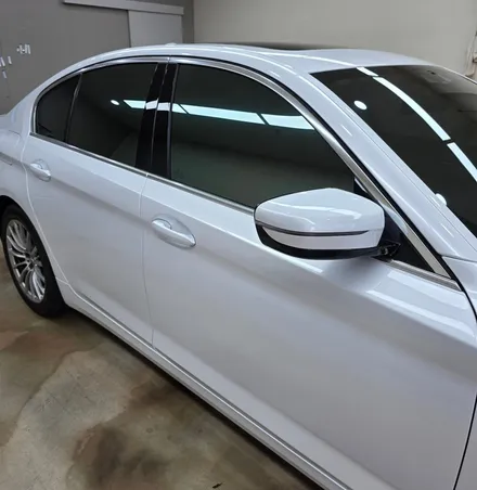 인천랩핑 BMW 520I 전체랩핑 HANYA필름 크리센트 화이트 / 인천 서구 경서동