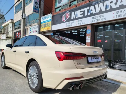 아우디A6 베이지 고광택 PET 전체랩핑