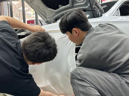 광주 랩핑 벤츠 고광택 순정 화이트 펄 후기 / 광주 서구