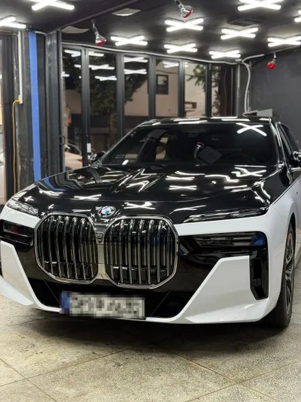 광주 랩핑 BMW 7시리즈 투톤 블랙&화이트 시공후기