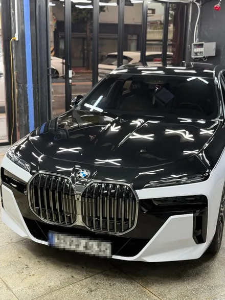 광주 랩핑 BMW 7시리즈 투톤 블랙&화이트 시공후기