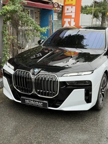 광주 랩핑 BMW 7시리즈 투톤 블랙&화이트 시공후기