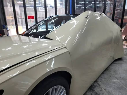 아우디A6 베이지 고광택 PET 전체랩핑