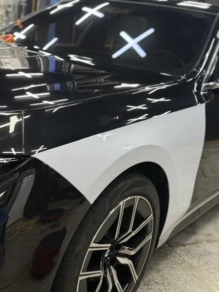 광주 랩핑 BMW 7시리즈 투톤 블랙&화이트 시공후기