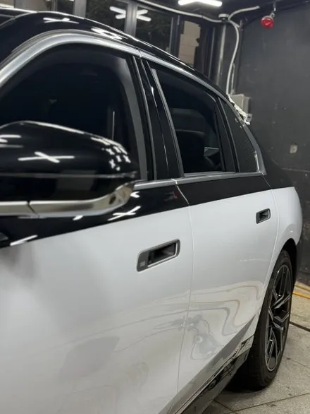 광주 랩핑 BMW 7시리즈 투톤 블랙&화이트 시공후기