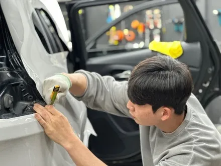 크레용 고광택 랩핑 순정 느낌 그대로 시공했어요 / 광주 서구