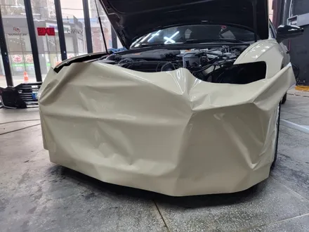 아우디A6 베이지 고광택 PET 전체랩핑