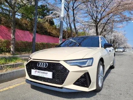 아우디A6 베이지 고광택 PET 전체랩핑