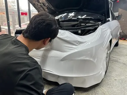 광주 랩핑 벤츠 쥐색에서 화이트로, 고광택 전체 시공 / 광주 서구