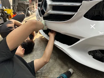 광주 랩핑 벤츠 쥐색에서 화이트로, 고광택 전체 시공 / 광주 서구