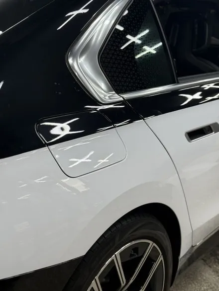 광주 랩핑 BMW 7시리즈 투톤 블랙&화이트 시공후기