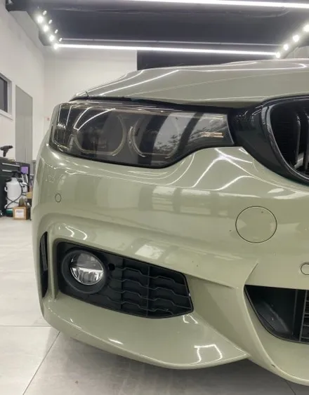 삼송 랩핑,BMW 420i M 스포츠 쿠페 택랩 그라우 펄 전체 랩핑+포지드카본 부분랩핑 / 고양시 덕양구 도내동