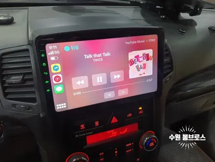 쏘렌토R 카나로 X Plus 10인치 안드로이드올인원 교체 작업 - 수원 봉브로스