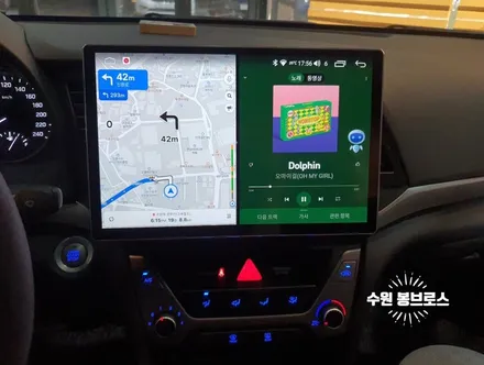 아반떼AD Navifly M700S 13인치 안드로이드올인원 작업 - 수원 봉브로스