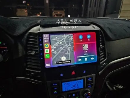 싼타페CM. 9인치 안드로이드올인원 시공으로 고급스러움 장착 -수원 봉브로스