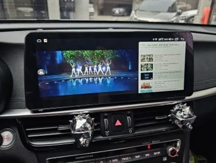 K5 19년식 JF. 순정네비 탈거. 12.3인치안드로이드올인원, 360 어라운드뷰 작업 - 수원 봉브로스