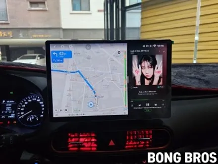 군포 코나 카나로알파프로 13.3인치 안드로이드올인원과 360어라운드뷰 설치시공 -수원 봉브로스