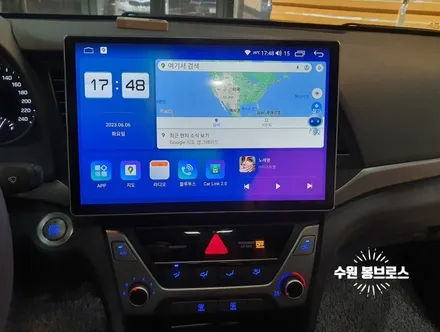 아반떼AD Navifly M700S 13인치 안드로이드올인원 작업 - 수원 봉브로스