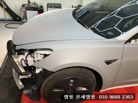 김포마산동랩핑 테슬라 모델3 무광 다크 그레이 전체랩핑 / 김포시 마산동