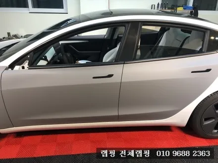 김포마산동랩핑 테슬라 모델3 무광 다크 그레이 전체랩핑 / 김포시 마산동