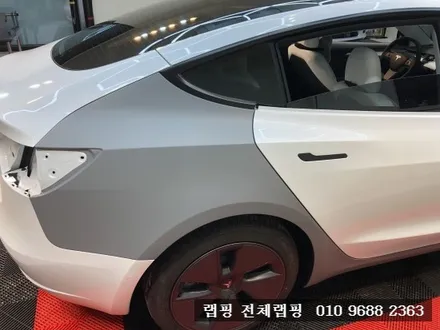 김포마산동랩핑 테슬라 모델3 무광 다크 그레이 전체랩핑 / 김포시 마산동