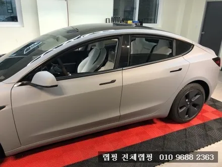 김포마산동랩핑 테슬라 모델3 무광 다크 그레이 전체랩핑 / 김포시 마산동