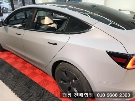김포마산동랩핑 테슬라 모델3 무광 다크 그레이 전체랩핑 / 김포시 마산동