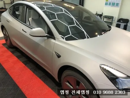 김포마산동랩핑 테슬라 모델3 무광 다크 그레이 전체랩핑 / 김포시 마산동
